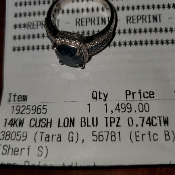 Helzberg Diamonds Jewelry - Gorgeous 14kw blue topaz woman's ring